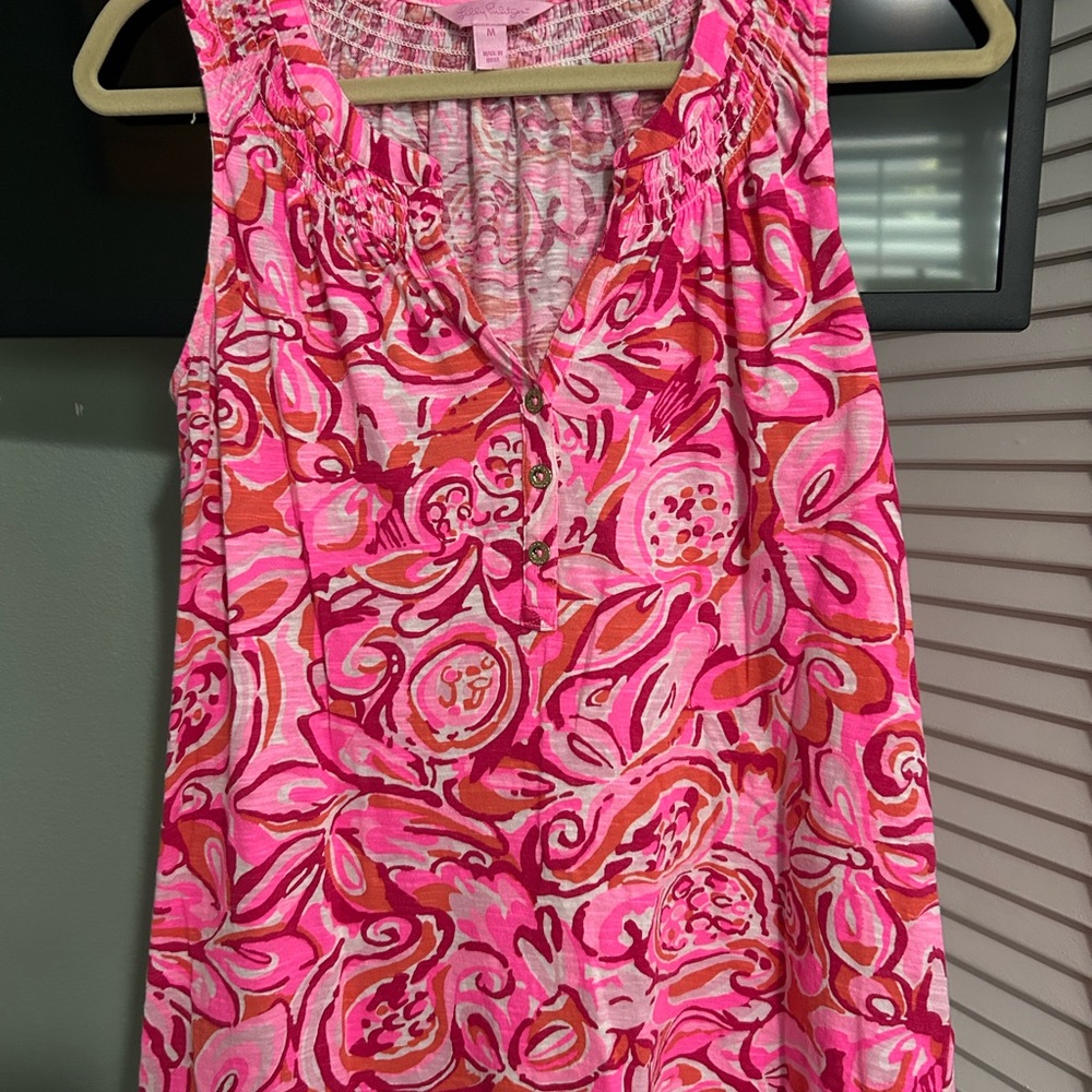 Lilly Pulitzer Pink and Orange Floral Top